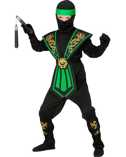 Green Kombat Ninja Boys Costume