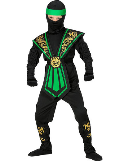 Green Kombat Ninja Boys Costume
