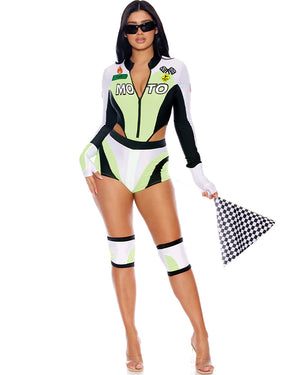 Green Light Go Racer Womens Costume