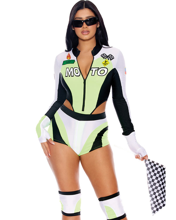 Green Light Go Racer Womens Costume