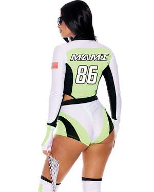 Green Light Go Racer Womens Costume