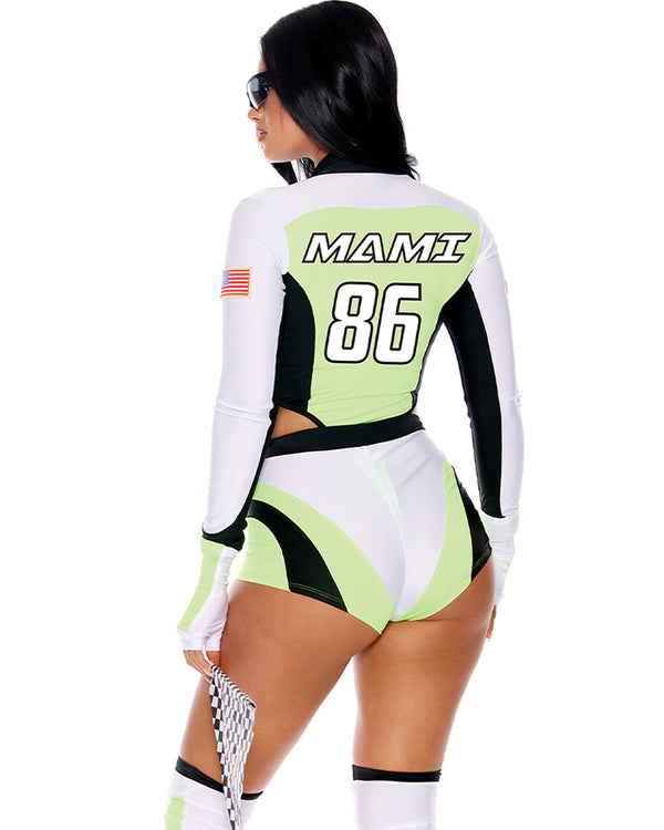 Green Light Go Racer Womens Costume