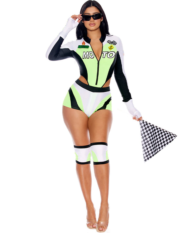 Green Light Go Racer Womens Costume
