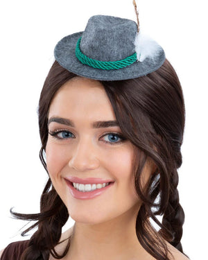 Grey Mini Bavarian Trenker Hat