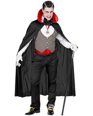 Grey Vest Vampire Mens Costume