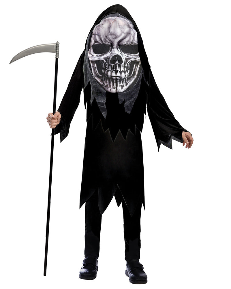 Grim Reaper Big Head Boys Costume 8-10 Years