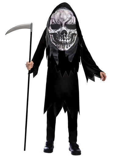 Grim Reaper Big Head Boys Costume 8-10 Years
