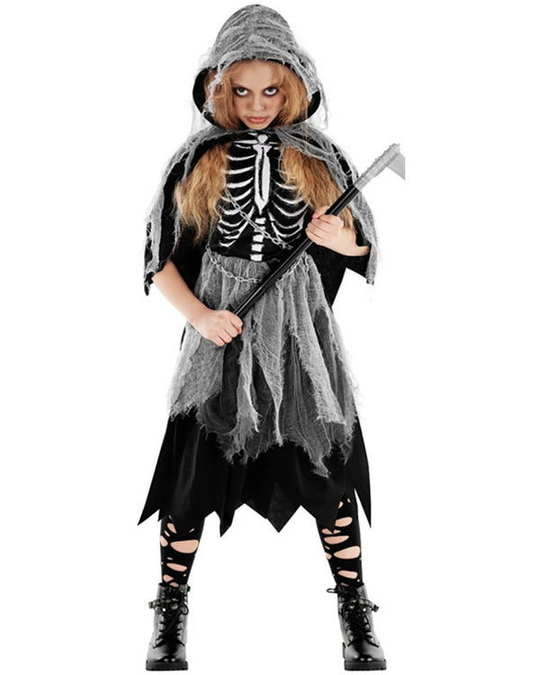 Grim Reaper Dress Girls Costume