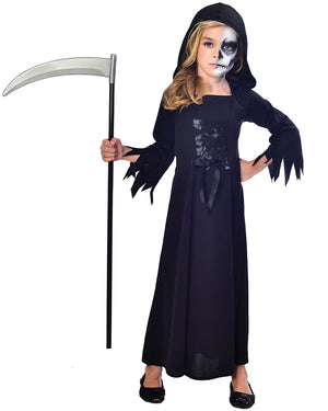 Grim Reaper Girls Costume 9-10 Years