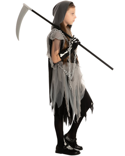 Grey Grim Reaper Girls Costume