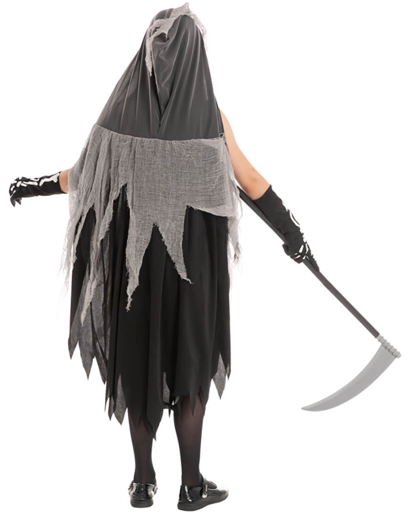 Grey Grim Reaper Girls Costume