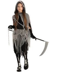 Grey Grim Reaper Girls Costume