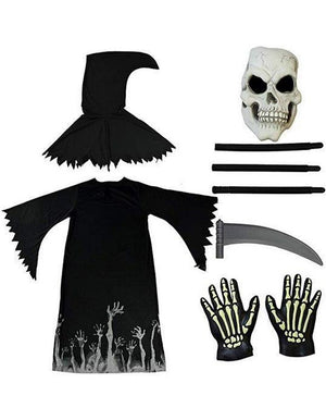 Grim Reaper Glow in the Dark Complete Boys Costume