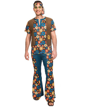 Groovy Hippy Man Mens Costume Standard Size