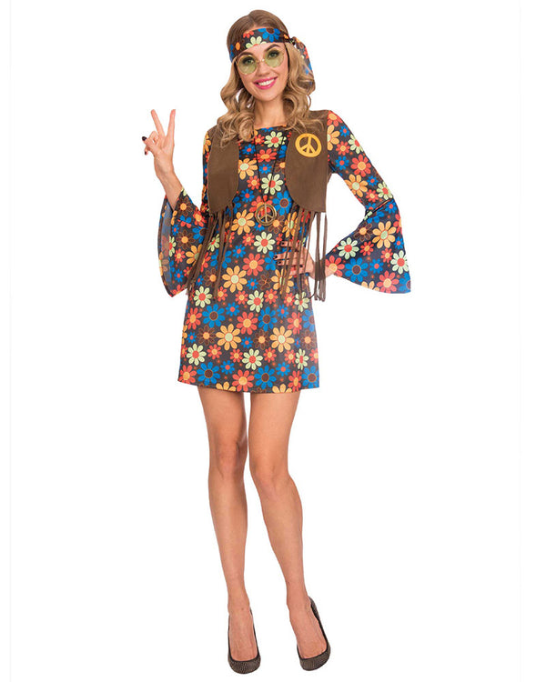 Groovy Hippy Womens Costume Size 10-12