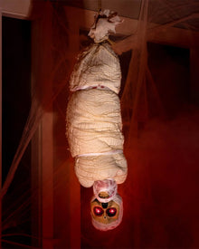 Light Up Hanging Cocoon Corpse Halloween Animatronic 89cm