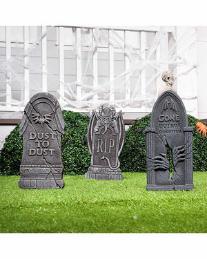 Halloween Demon Foam Tombstone Pack of 5