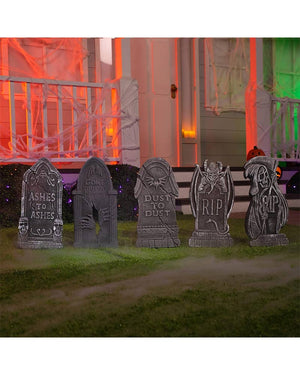 Halloween Demon Foam Tombstone Pack of 5