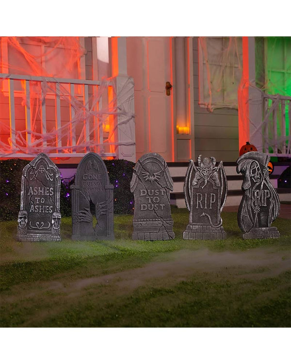 Halloween Demon Foam Tombstone Pack of 5