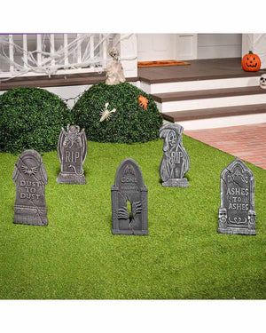 Halloween Demon Foam Tombstone Pack of 5
