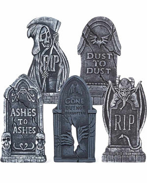 Halloween Demon Foam Tombstone Pack of 5