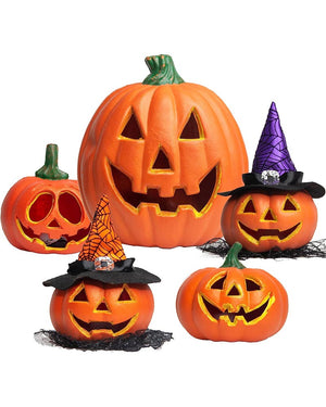 Halloween Pumpkin Light Up Decoration Pack of 5