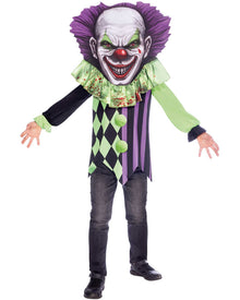 Scary Clown Big Head Boys Halloween Costume