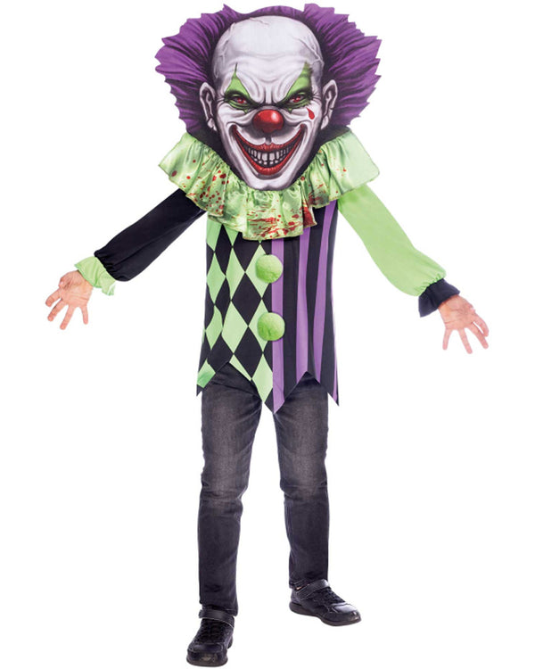 Halloween Scary Clown Big Head Boys Costume