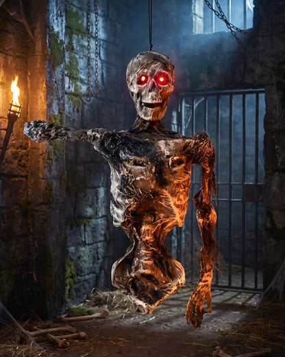 Hanging Half Body One Arm Skeleton Halloween Decoration 54cm