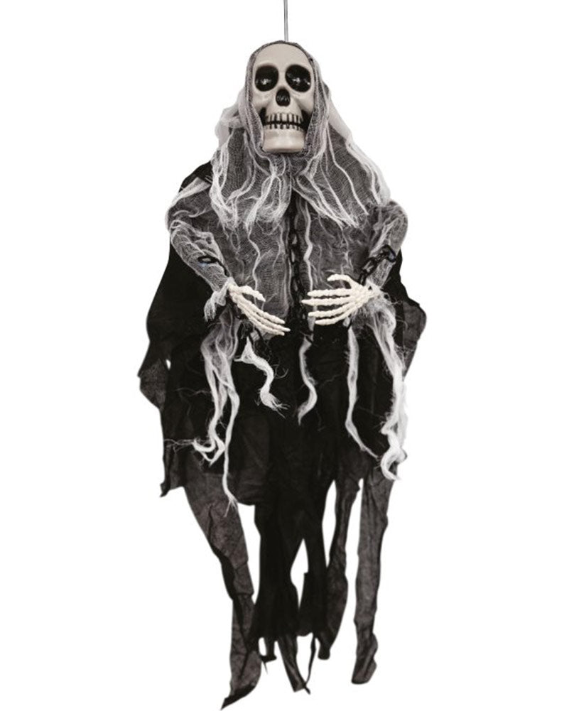 Hanging Mini Black Ghoul Hanging Animated Halloween Decoration 60cm
