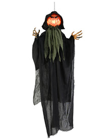 Hanging Pumpkin Man Animated Halloween Decoration 1.2m