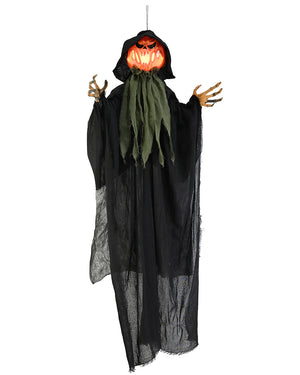 Hanging Pumpkin Man Animated Decoration 1.2m