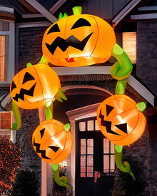 Hanging Pumpkins on the Roof Inflatable Halloween Decoration 3m