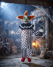 Hanging Shaking Clown Halloween Animatronic 1.3m