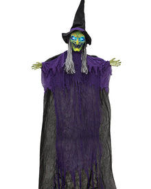 Hanging Witch With Light And Sound Halloween Animatronic 3.6m