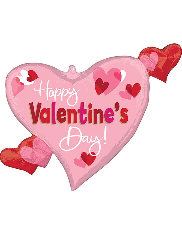 Happy Valentines Day Playful Hearts 60cm Standard Foil Balloon