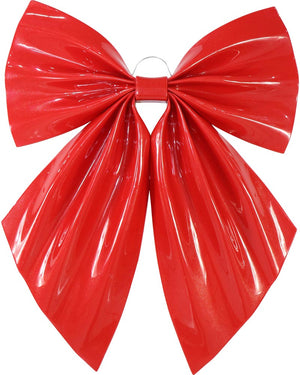 Christmas Hard Plastic Outdoor Bow Red