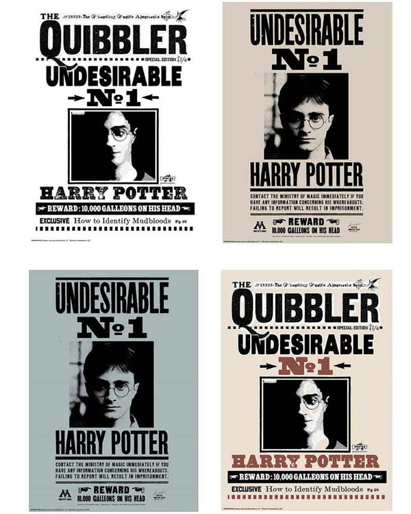 Harry Potter Wanted Poster Cutouts Pack of 12