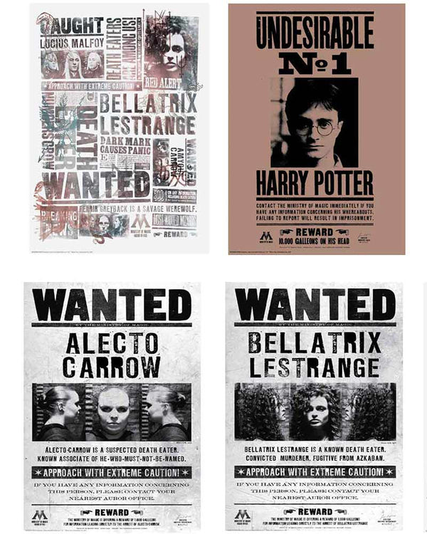 Harry Potter Wanted Poster Cutouts Pack of 12