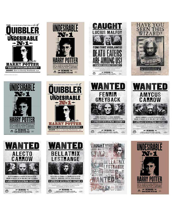Harry Potter Wanted Poster Cutouts Pack of 12