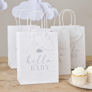 Hello Baby Speckle & Cloud Baby Shower Gift Bags