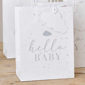 Hello Baby Speckle & Cloud Baby Shower Gift Bags
