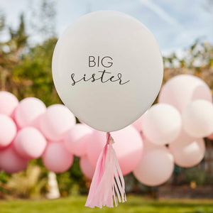 Hello Baby Balloon Big Sister White Pack of 3