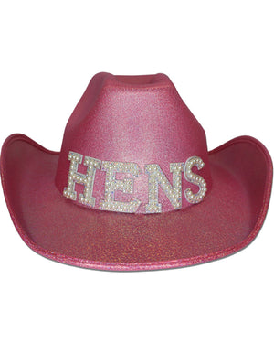 Hens Shimmer Pink Cowboy Hat