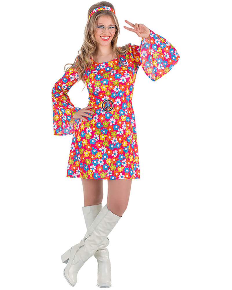 60s Hippie Flower Womens Costume