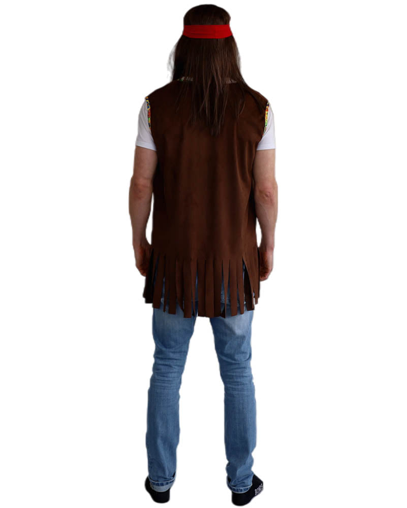 Brown Hippie Mens Vest