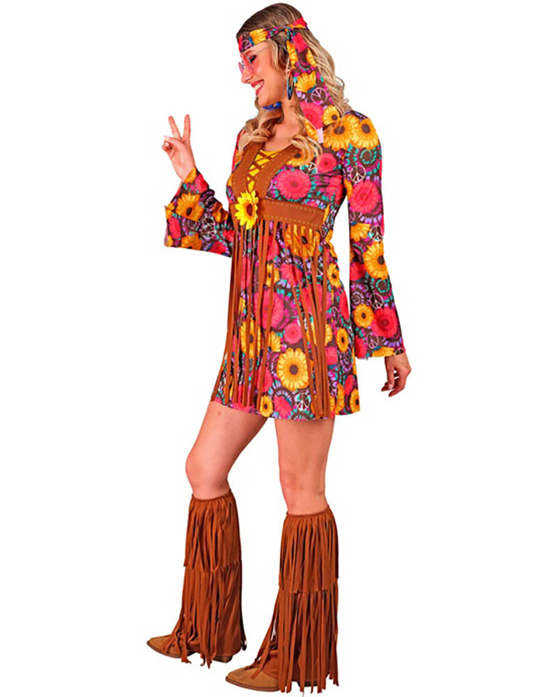 60s Floral Hippie Womens Costume