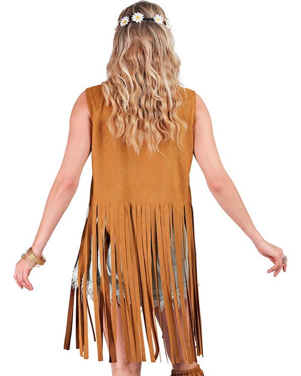 60s Brown Hippie Womens Vest