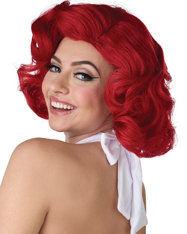 50s Hollywood Glamour Short Curly Red Wig