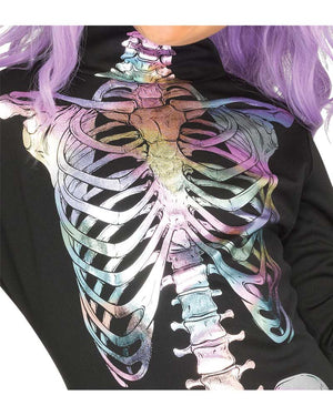 Holographic Skele Dress Girls Costume